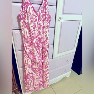 NWT Gap V-Neck Midi Dress tie waist